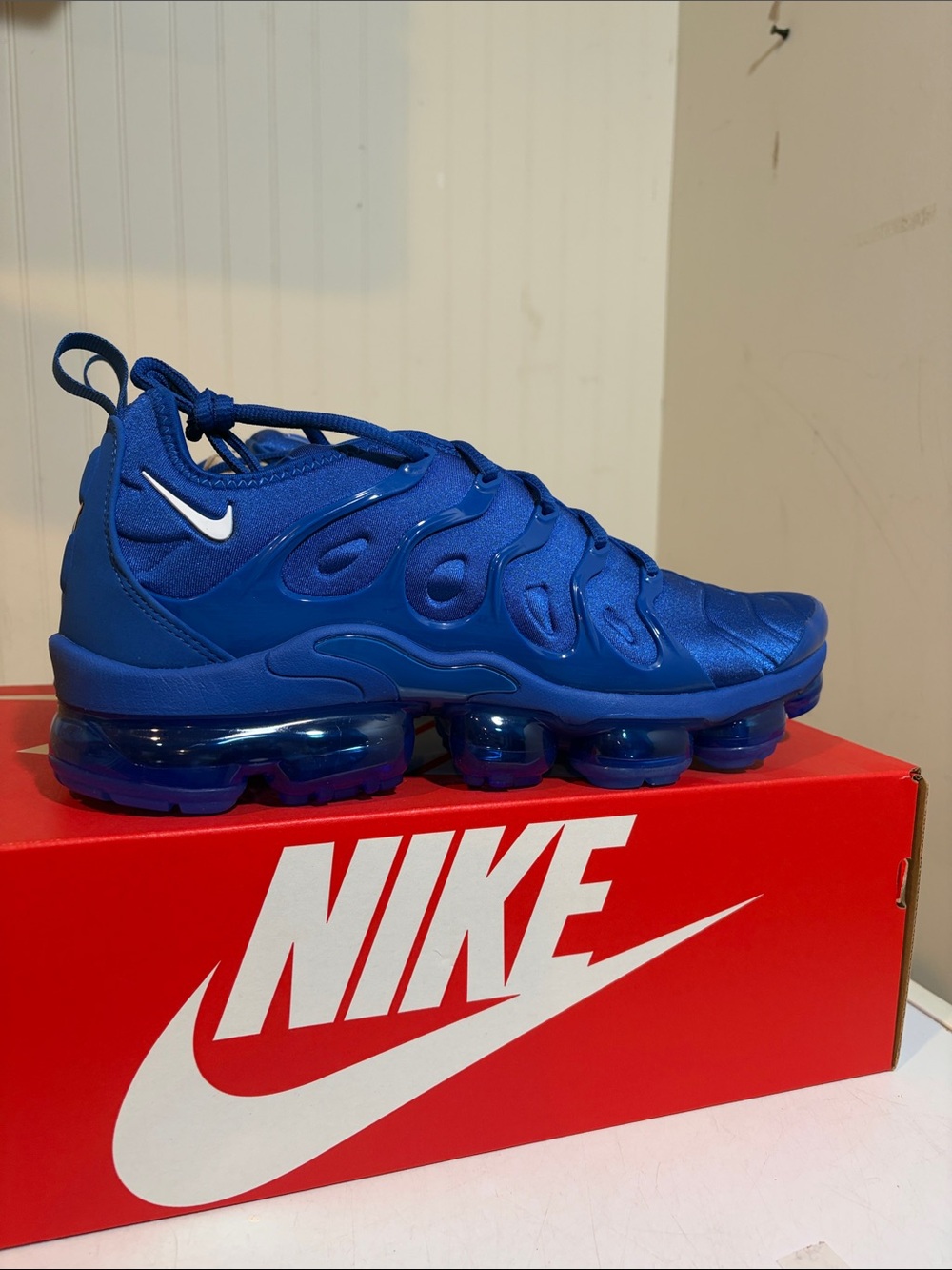 Nike Men's Royal Blue VaporMax Plus Sneakers. HJ9148-480
